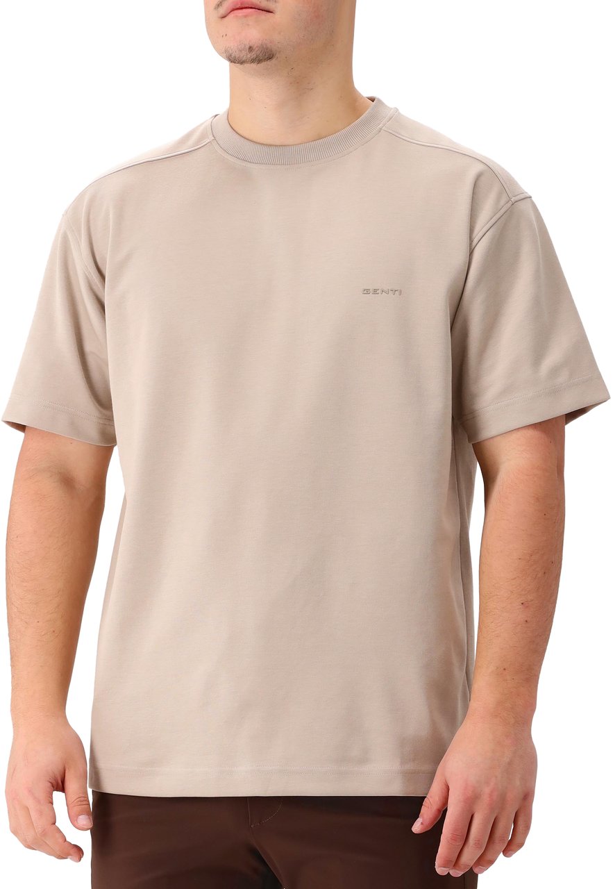 Genti Genti T-shirt Beige Oversized Fit Beige