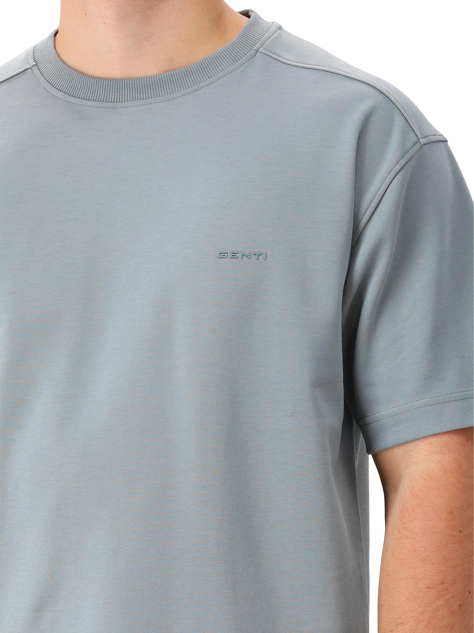 Genti Genti T-shirt Groen Oversized Fit Groen
