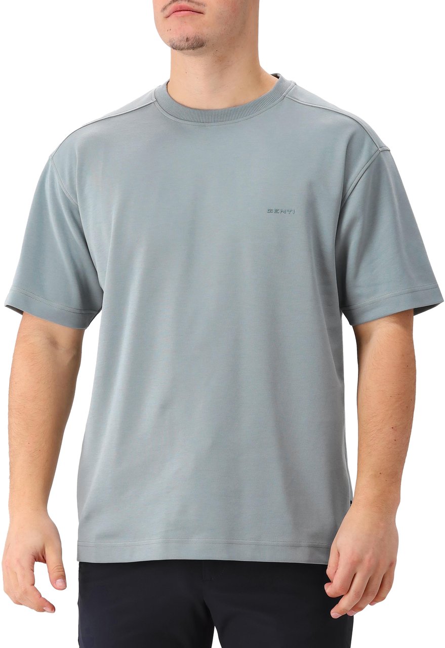 Genti Genti T-shirt Groen Oversized Fit Groen