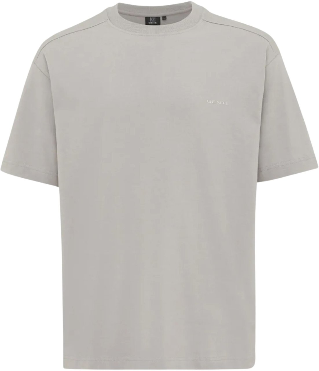 Genti Genti  T-shirts Lichtgrijs J2053-1226 Grijs