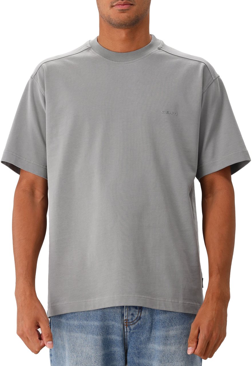 Genti Genti T-shirt Grijs Oversized Fit Grijs