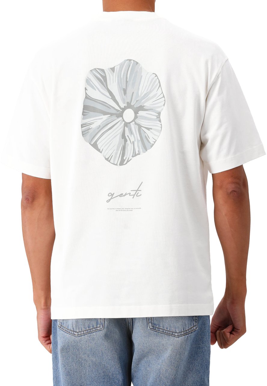 Genti Genti T-shirt Wit Oversized Fit Wit