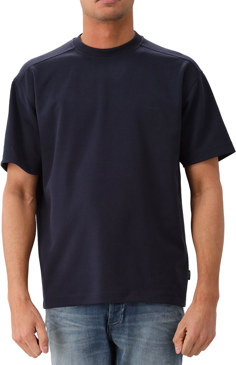 Genti Genti T-shirt Blauw SS Blauw
