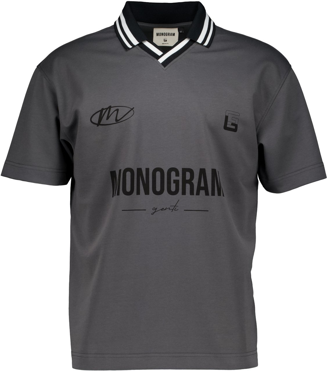 Genti Genti Polo Ss Polos Donkergrijs J4070-1227 Grijs