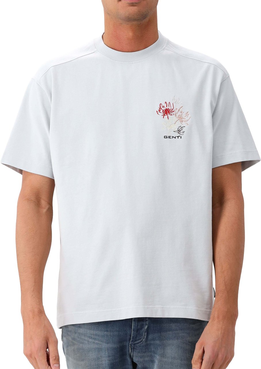 Genti T-shirt Blauw SS Blauw