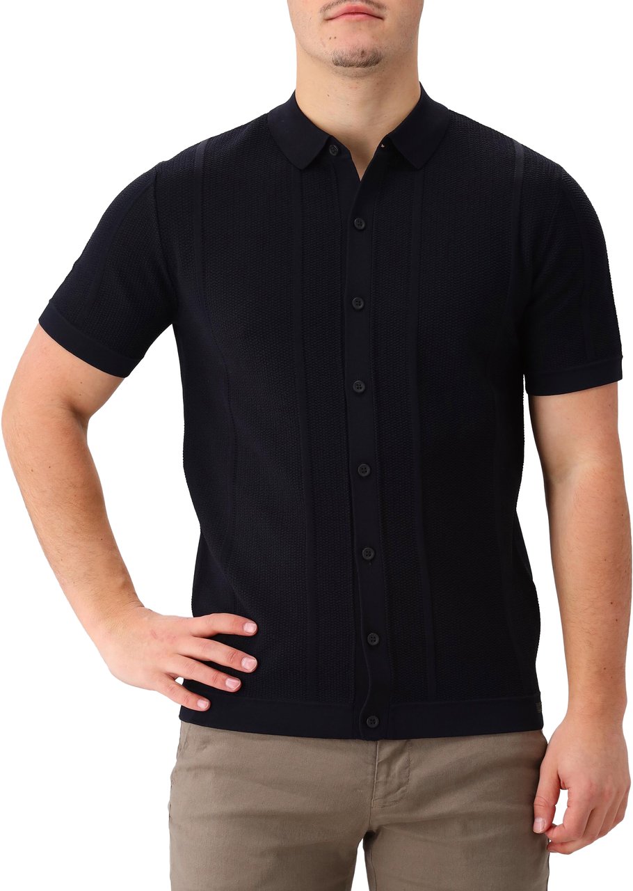 Genti Genti Shirt Blauw 8 Buttons Blauw