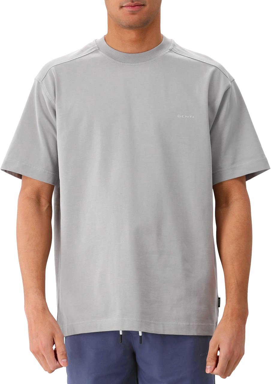 Genti Genti  T-shirts Lichtgrijs J2053-1226 Grijs