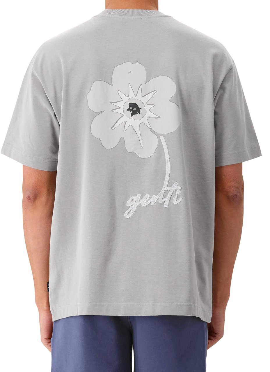 Genti Genti  T-shirts Lichtgrijs J2053-1226 Grijs