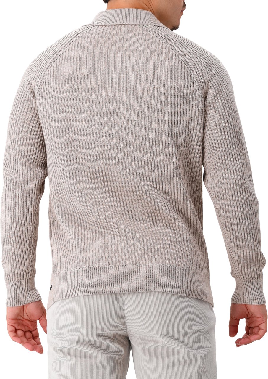 Genti Genti Polo Bruin Polo Zip LS Bruin