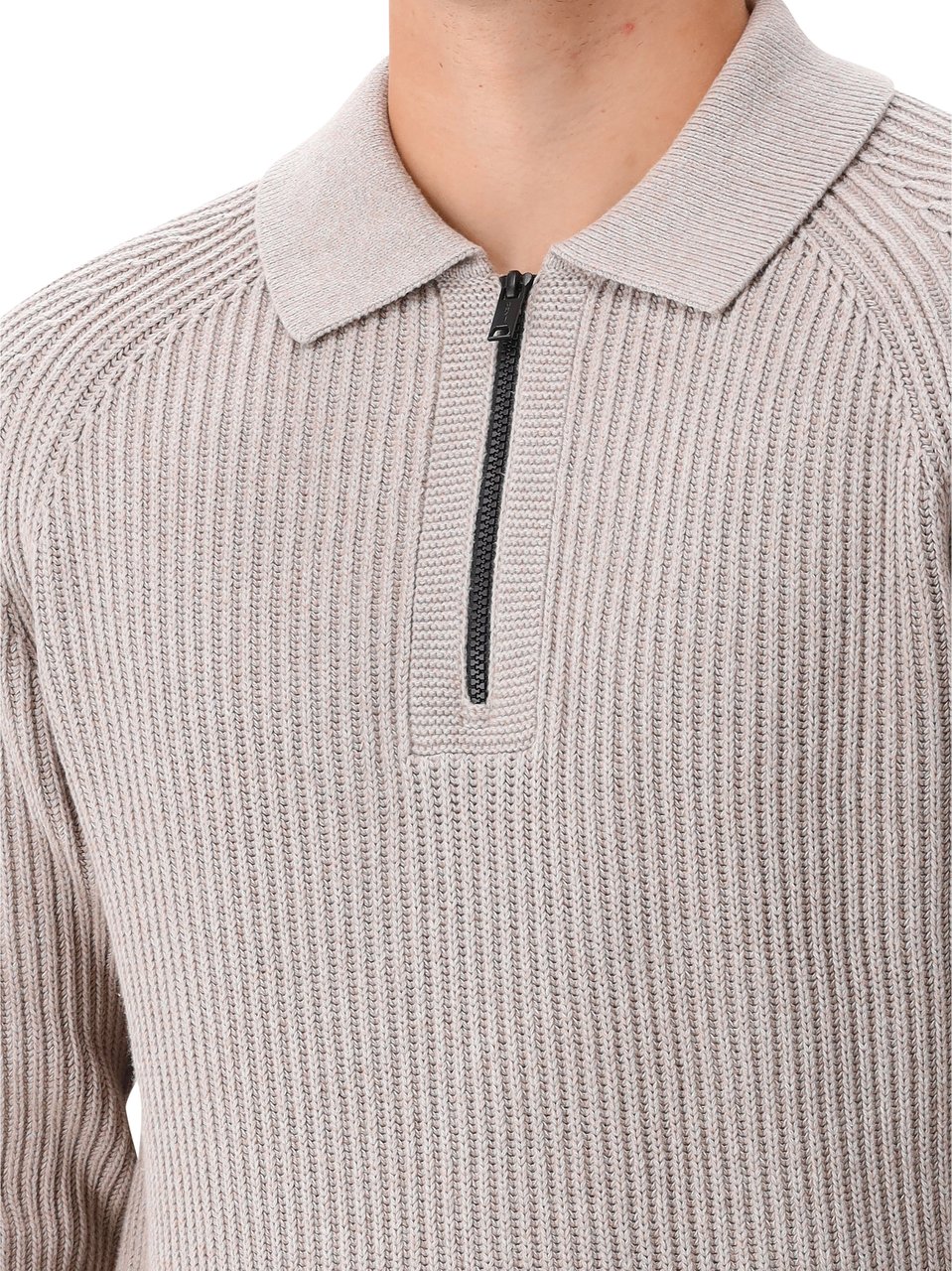 Genti Genti Polo Bruin Polo Zip LS Bruin