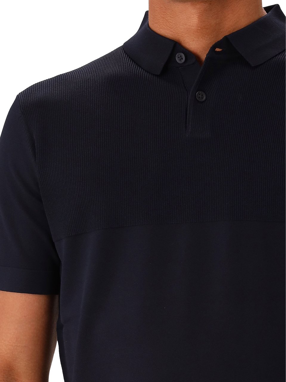 Genti Genti Polo Blauw Button SS Blauw