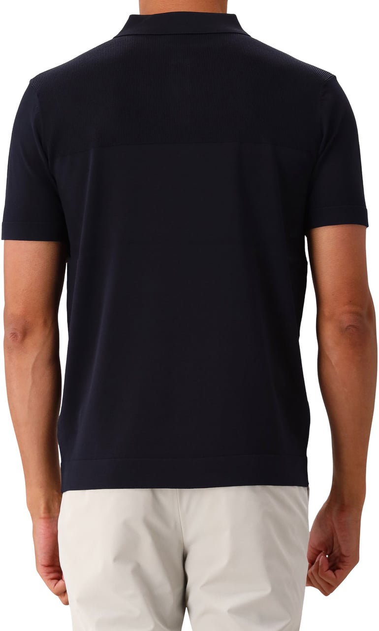 Genti Genti Polo Blauw Button SS Blauw