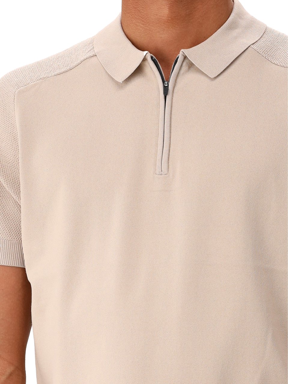 Genti Genti Polo Beige Zip SS Beige