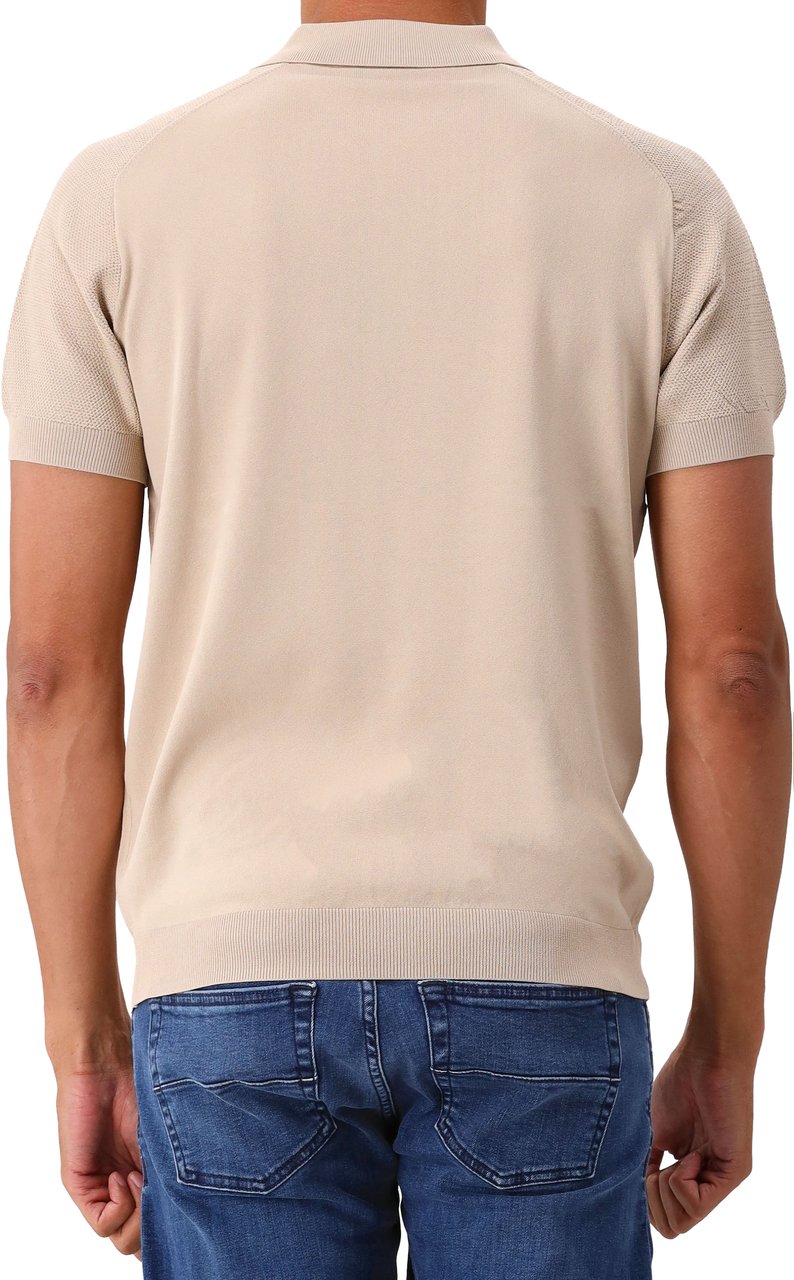 Genti Genti Polo Beige Zip SS Beige