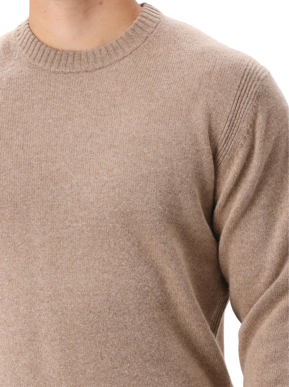 Genti Genti Gebreide Trui Brown Rel. Round LS Bruin