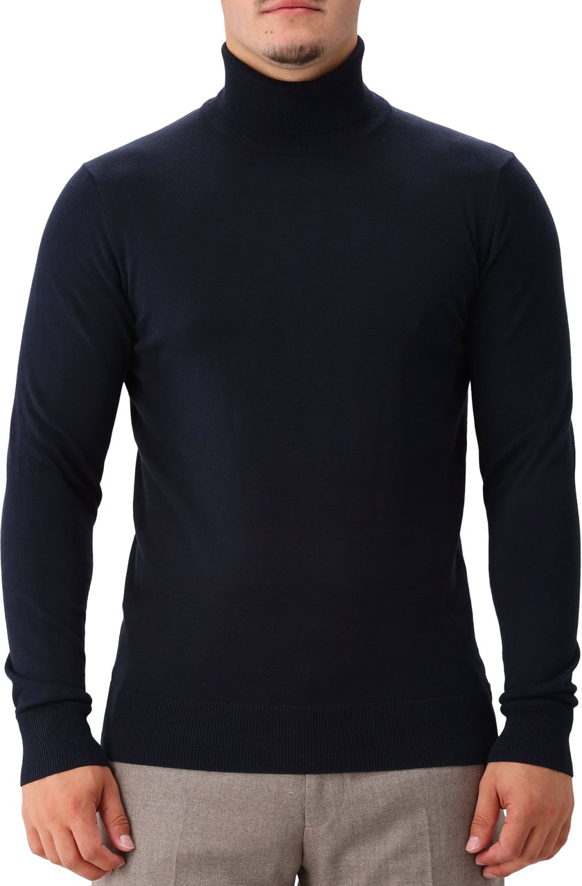 Genti Genti Coltrui Blauw Roll Neck LS Blauw