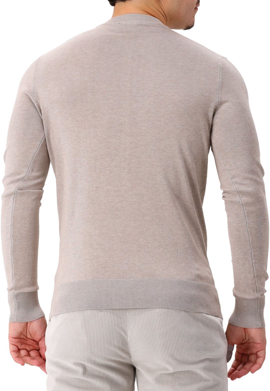 Genti Genti Gebreide Trui Bruin Round LS Bruin