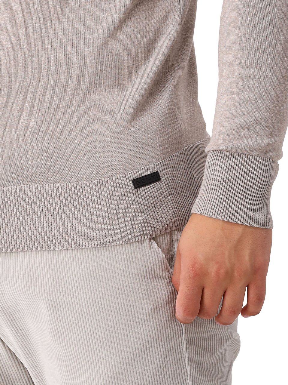 Genti Genti Gebreide Trui Bruin Round LS Bruin