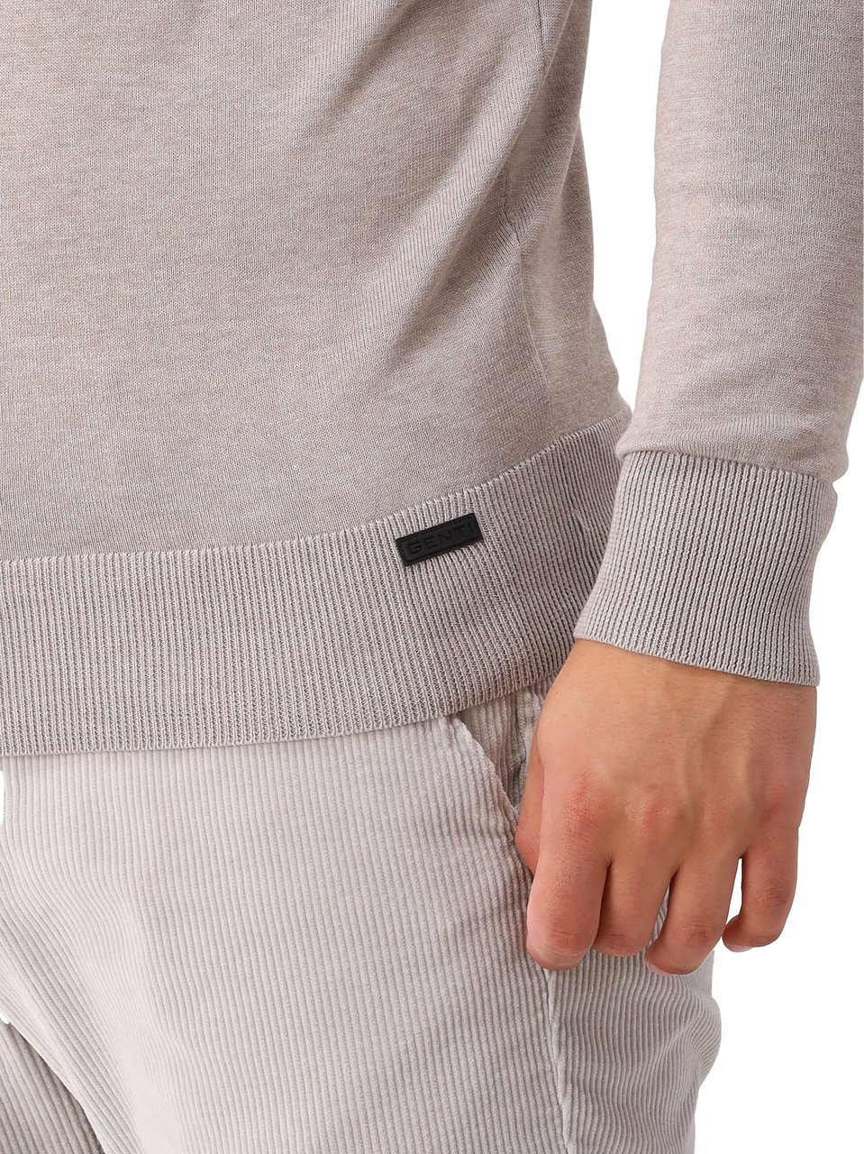 Genti Genti Gebreide Trui Bruin Round LS Bruin