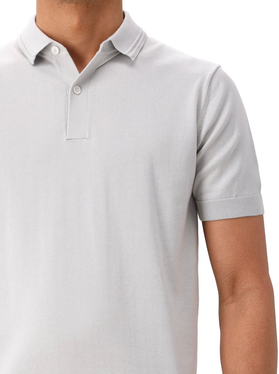 Genti Genti Gebreide Polo Grijs Grijs