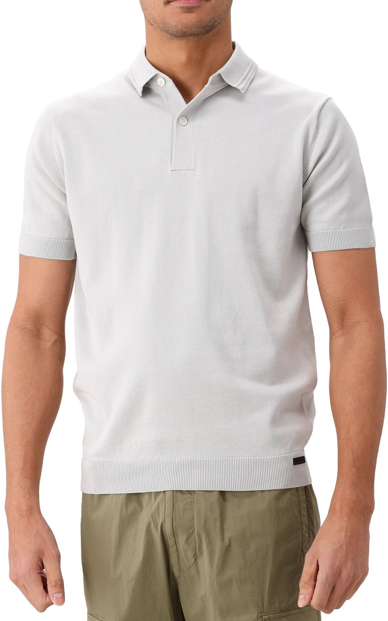 Genti Genti Gebreide Polo Grijs Grijs