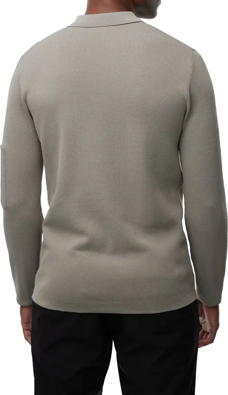 Genti Polo Zip Ls Polos Groen K4117-1258 Grijs