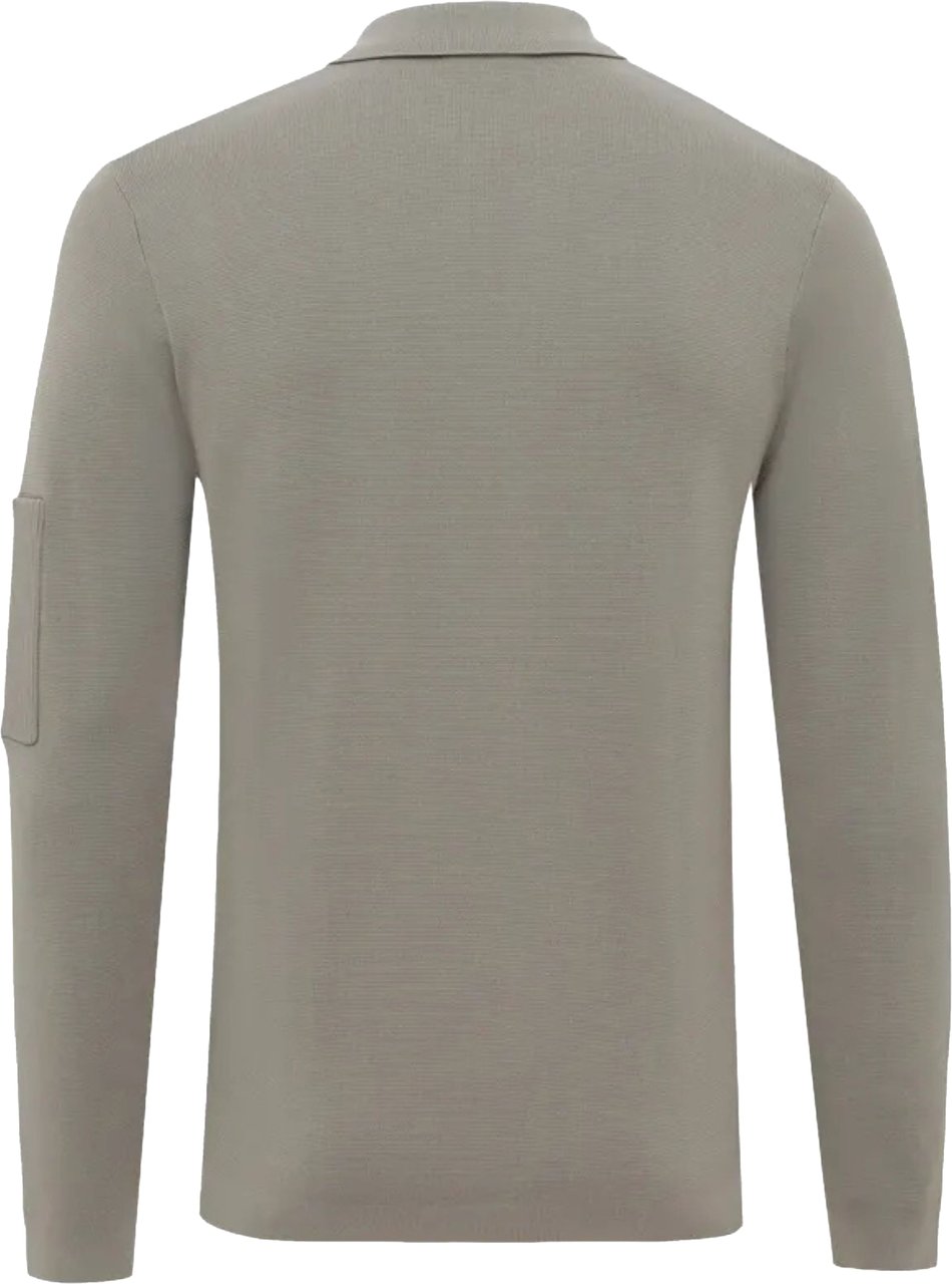 Genti Polo Zip Ls Polos Groen K4117-1258 Grijs