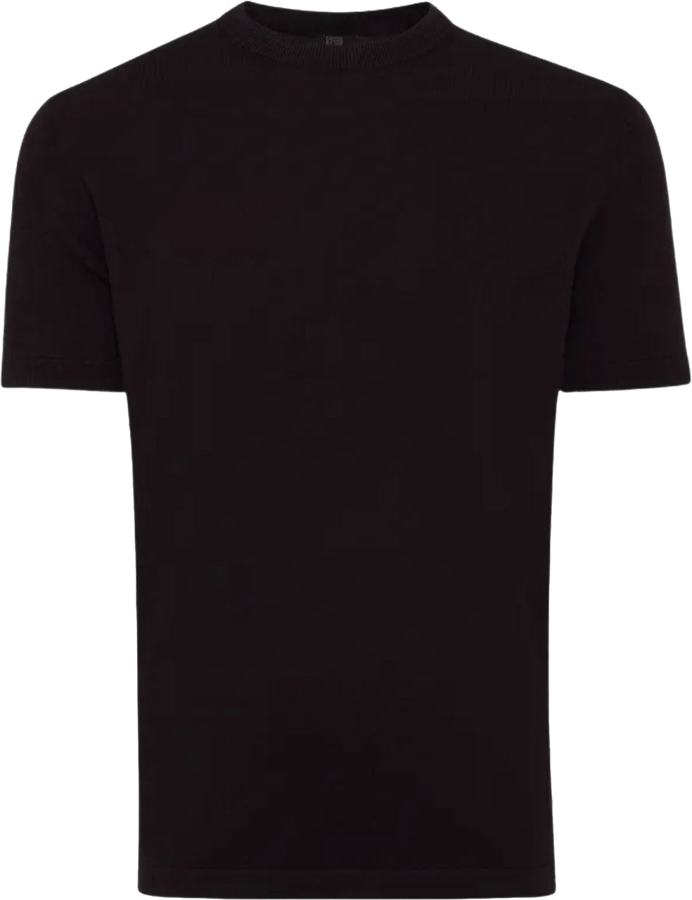 Genti Round Neck Ss T-shirts Zwart K4120-1260 Zwart