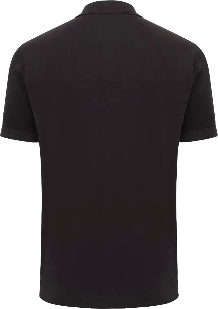 Genti Shirt 8 Buttons Ss Vesten Zwart K4125-1260 Zwart