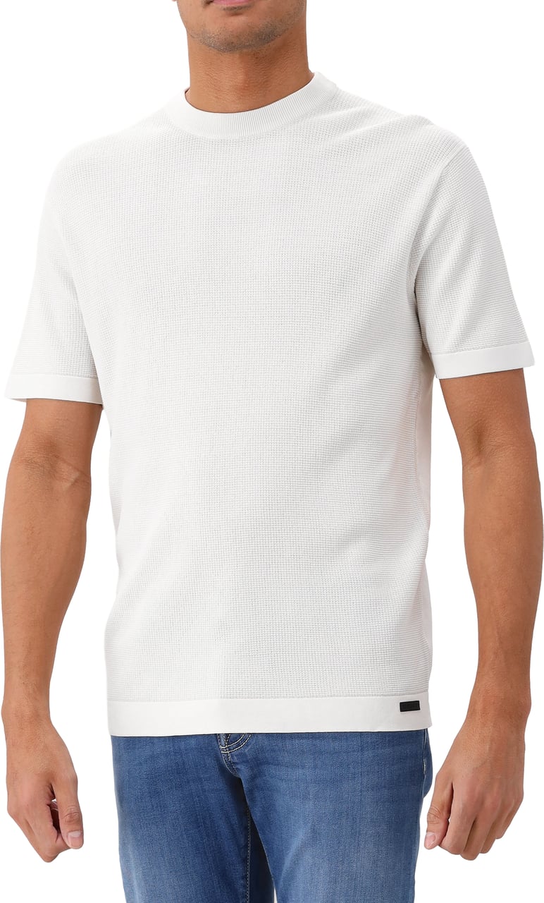 Genti T-shirt Wit Round Neck SS Wit