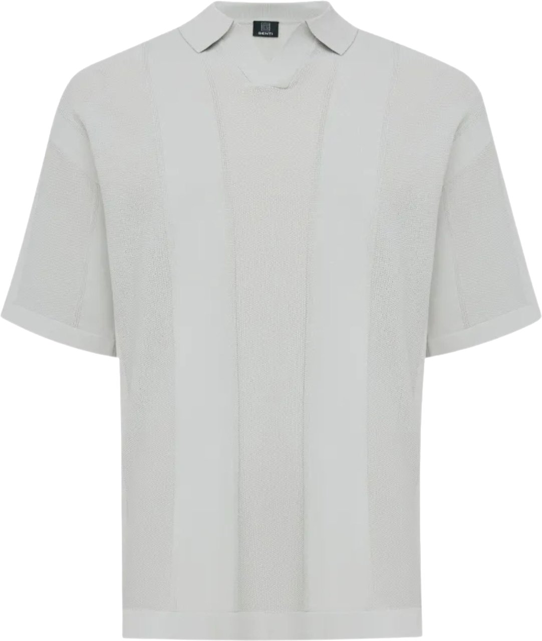 Genti Polo No Buttons Ss Polos Lichtgroen K4129-1260 Groen