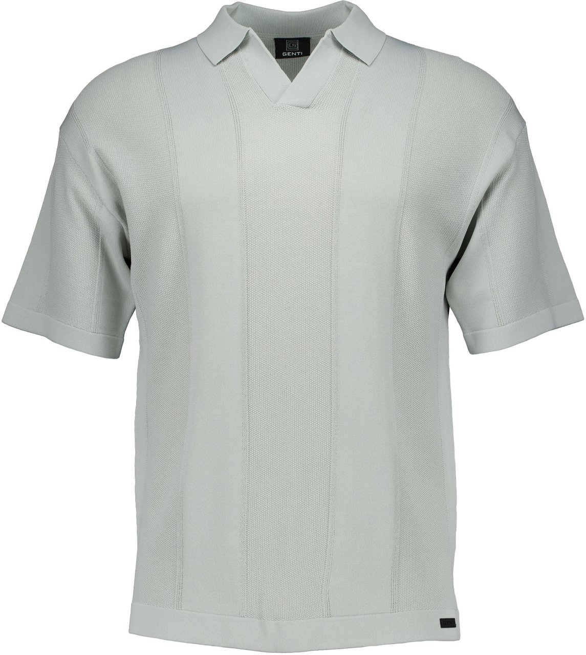 Genti Genti Polo No Buttons Ss Polos Lichtgroen K4129-1260 Groen