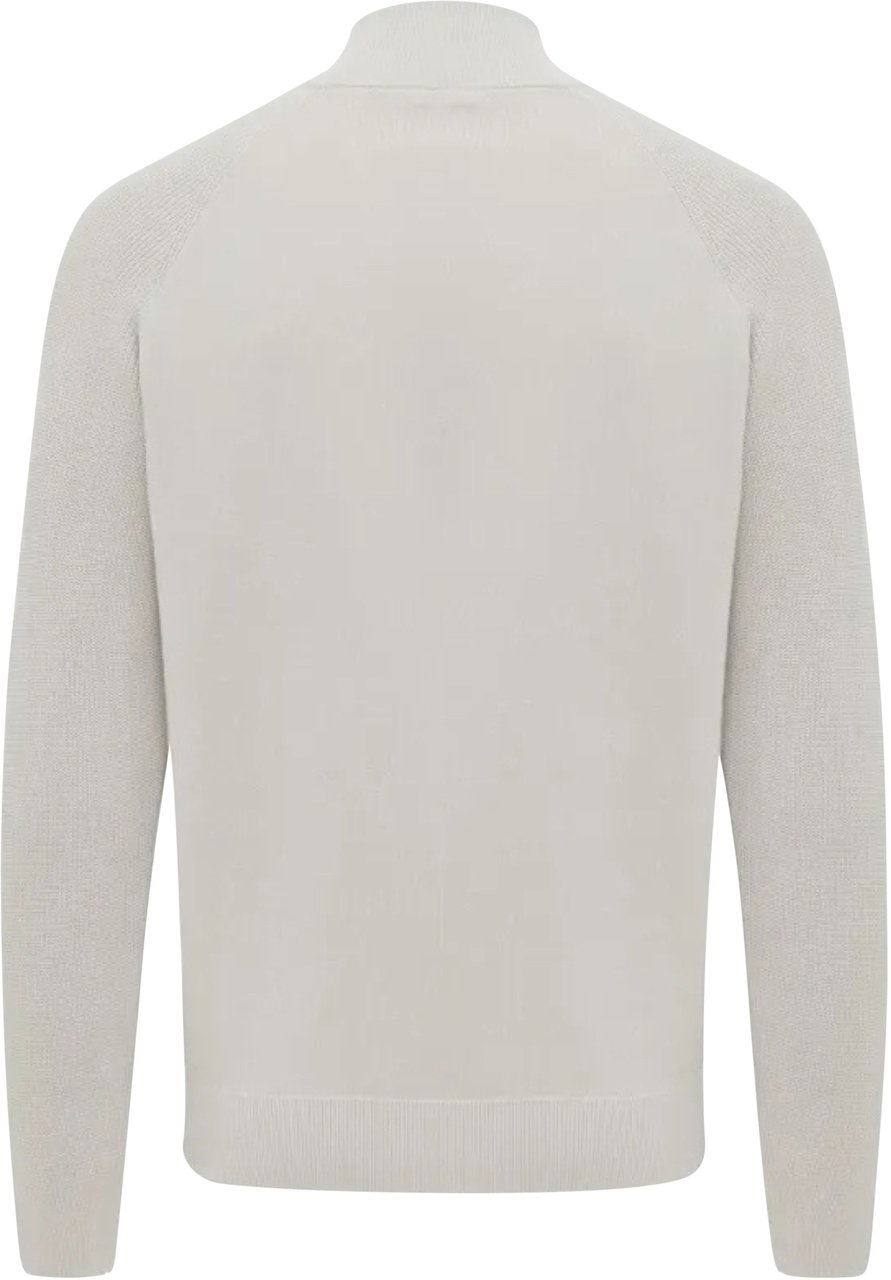 Genti Genti Cardigan Zip Ls Vesten Off White K4137-1278 Wit