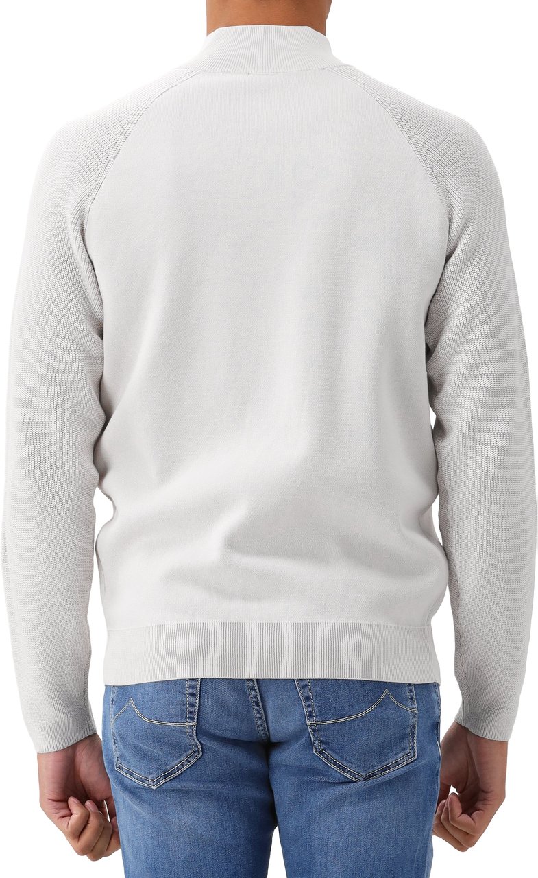 Genti Vest Grijs Cardigan Zip LS Grijs