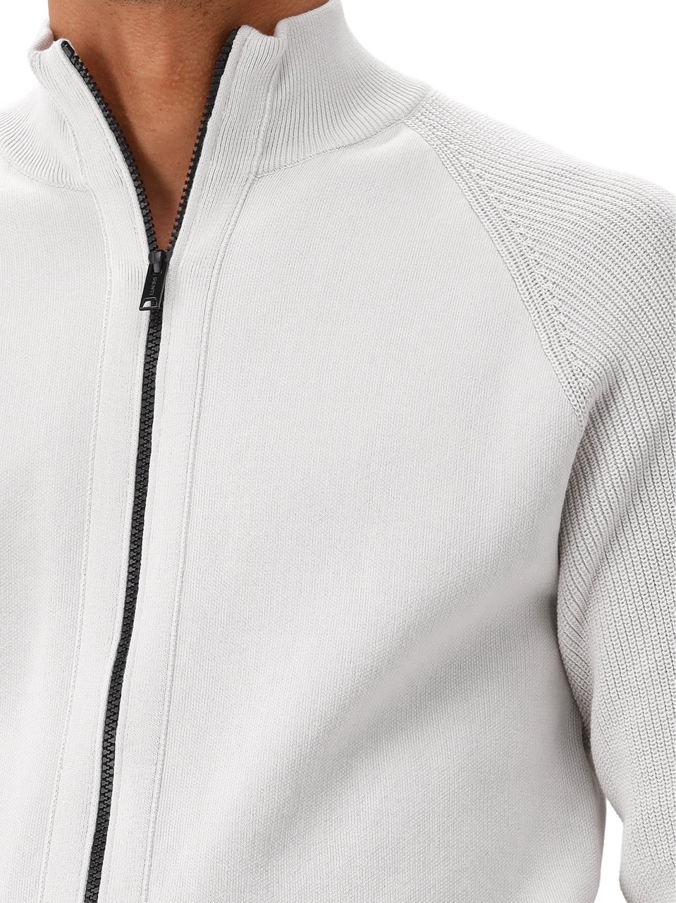 Genti Vest Grijs Cardigan Zip LS Grijs