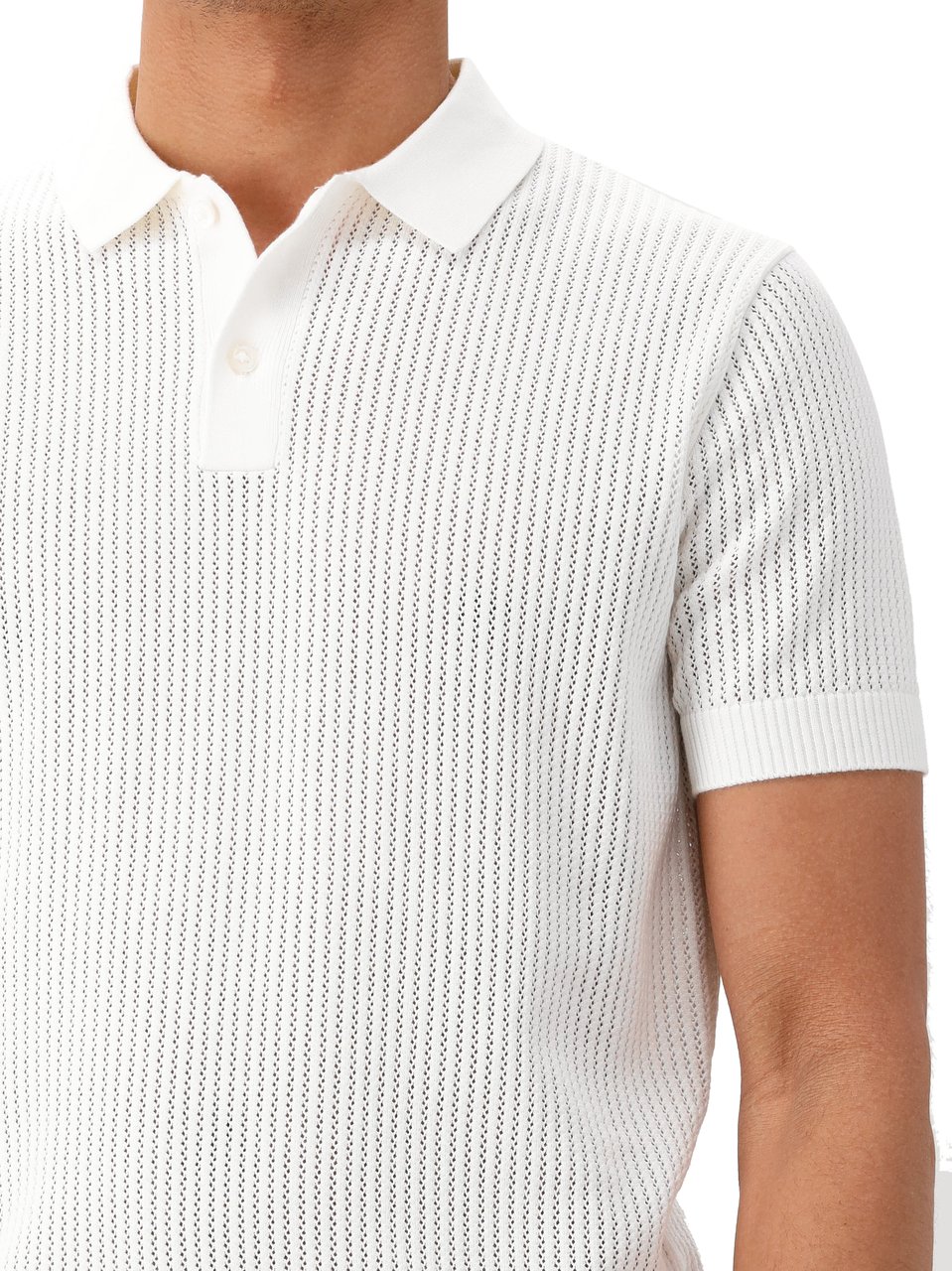 Genti Genti Gebreide Polo Wit Wit