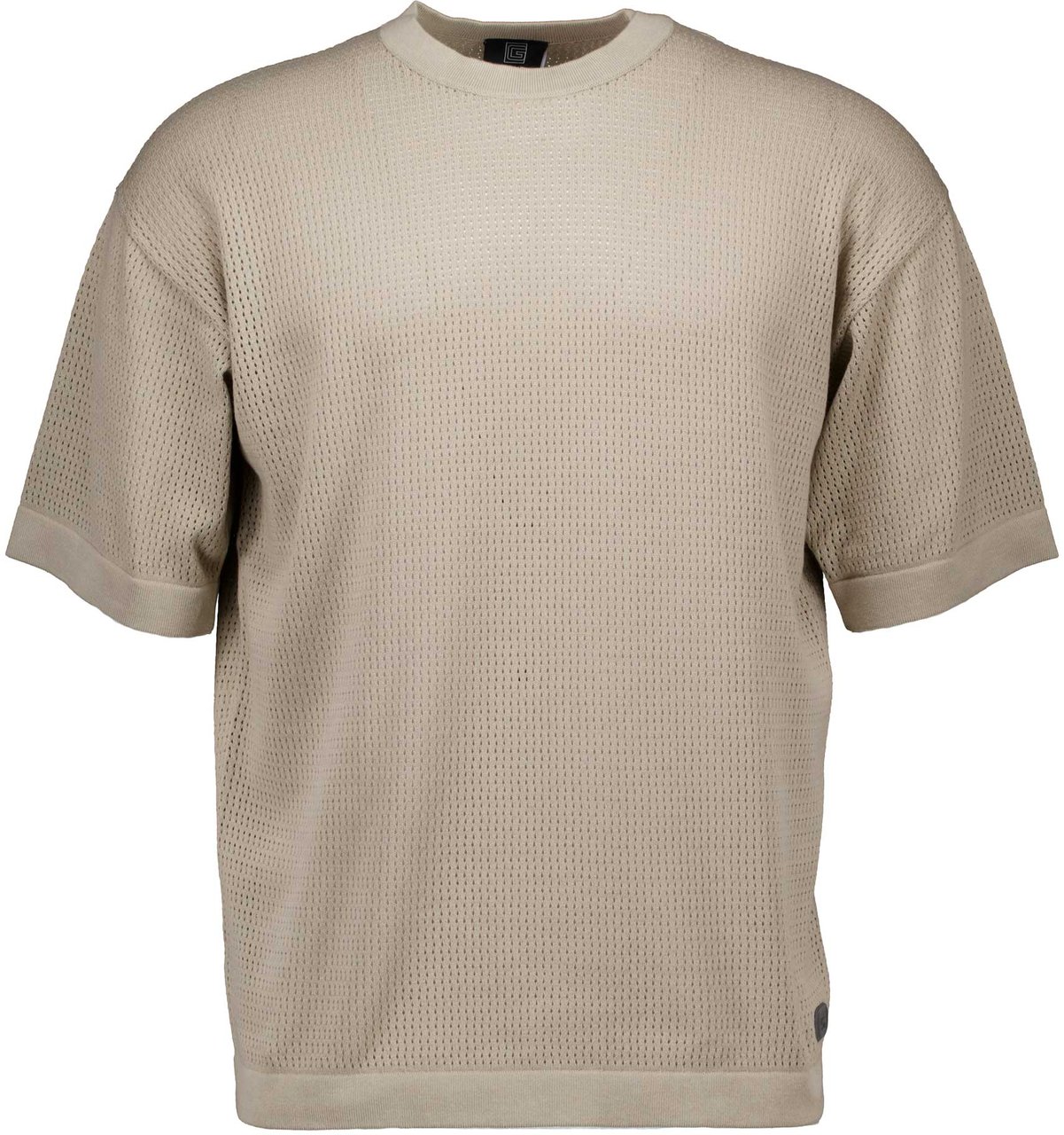 Genti Genti Relaxed Round Stitch Ss T-shirts Kiezel K9139-1280 Grijs