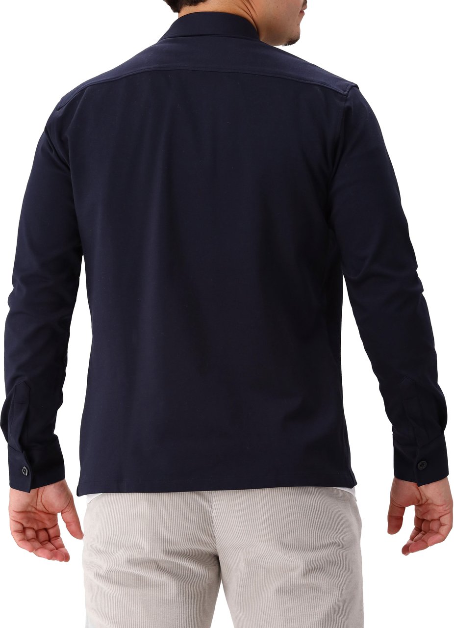Genti Genti Overshirt Blauw Midtown Relaxed Fit Blauw