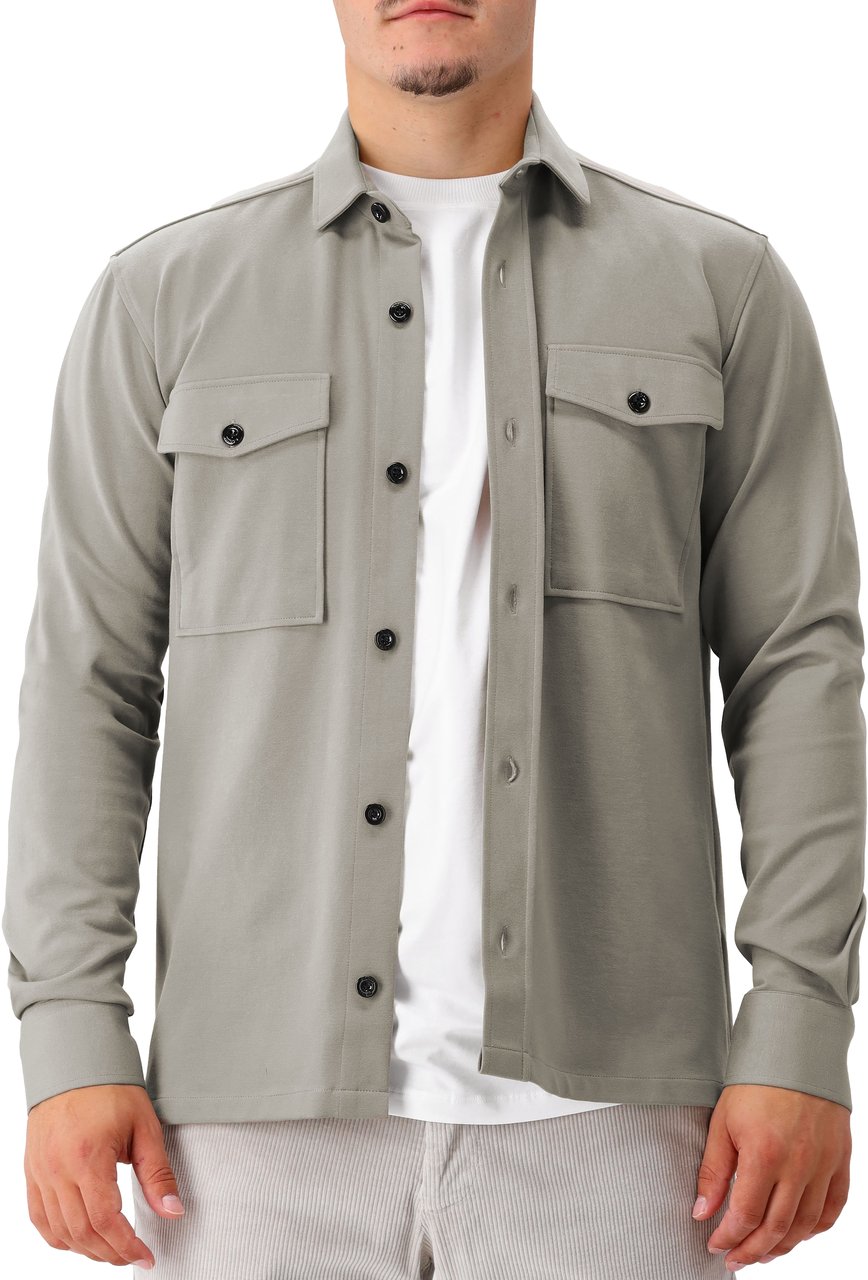 Genti Genti Overshirt Groen Midtown Relaxed Fit Groen