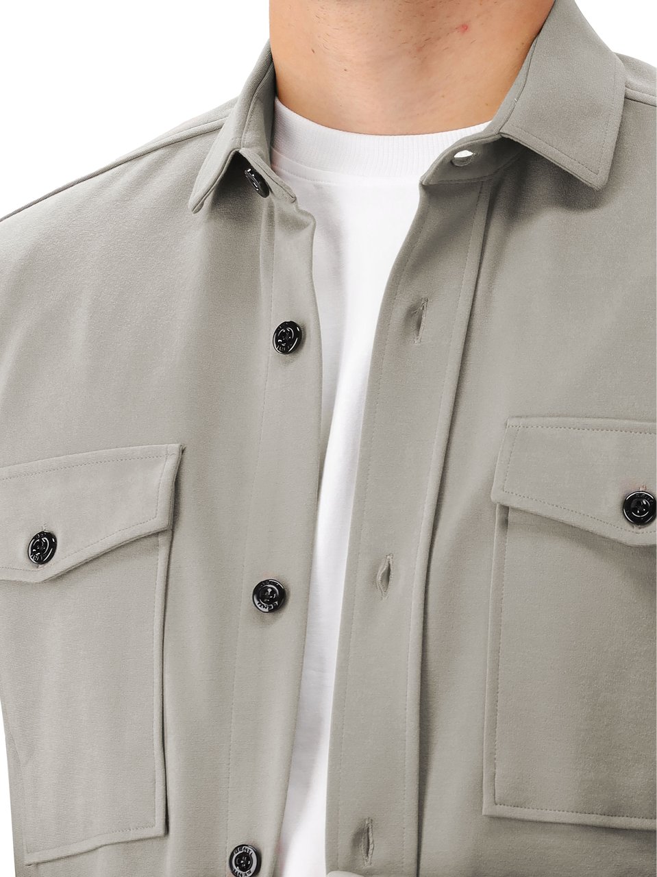 Genti Genti Overshirt Groen Midtown Relaxed Fit Groen