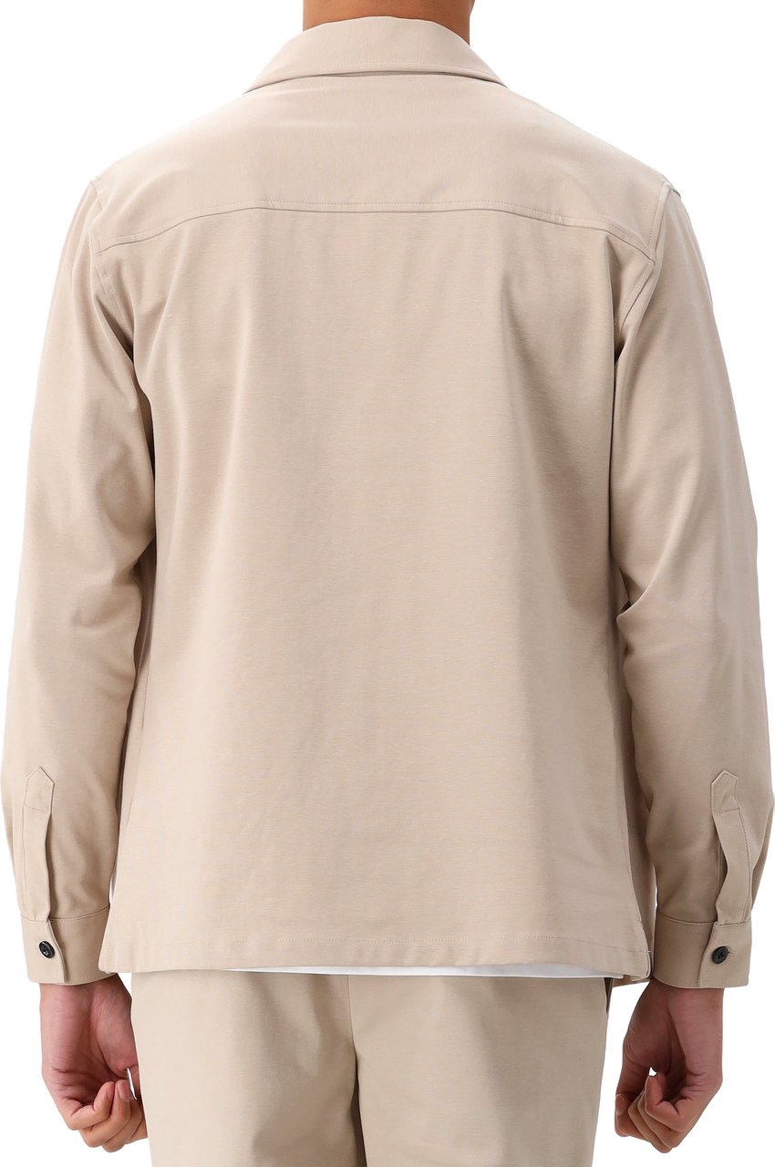 Genti Genti Overshirt Beige Oaks Shirt Jacket Zip Beige