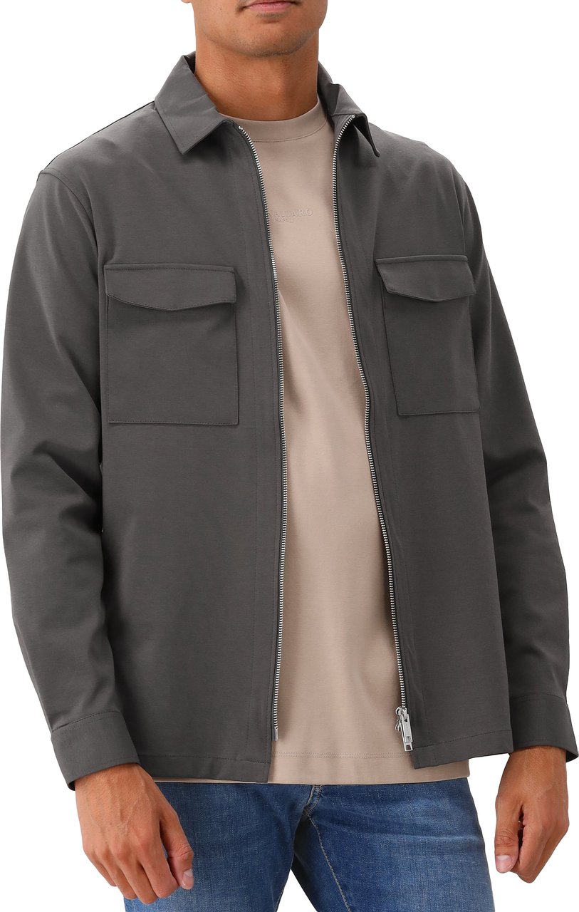 Genti Overshirt Grijs Oaks Grijs