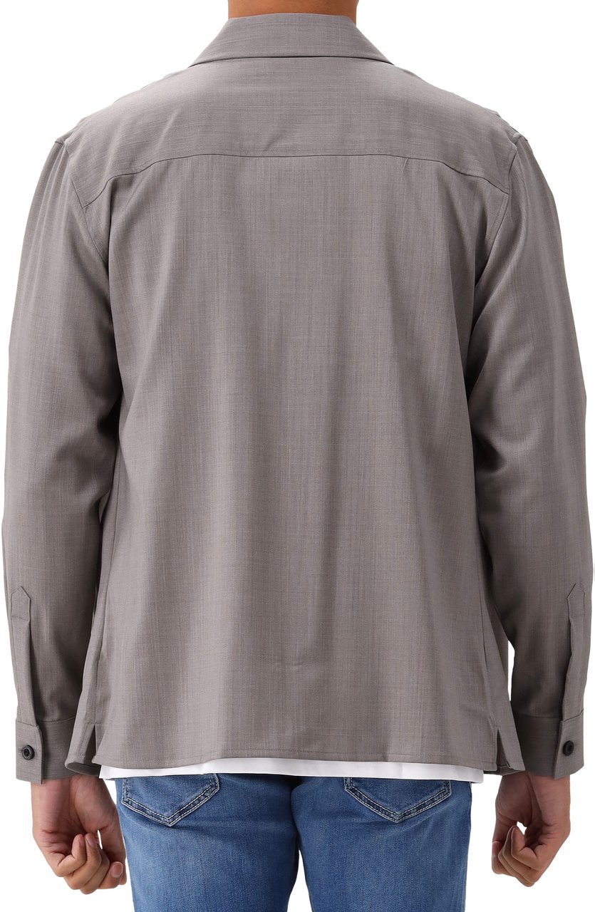 Genti Genti Overshirt Grijs Cos Shirt Jacket Zip Grijs