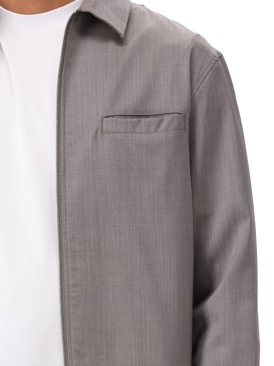 Genti Genti Overshirt Grijs Cos Shirt Jacket Zip Grijs