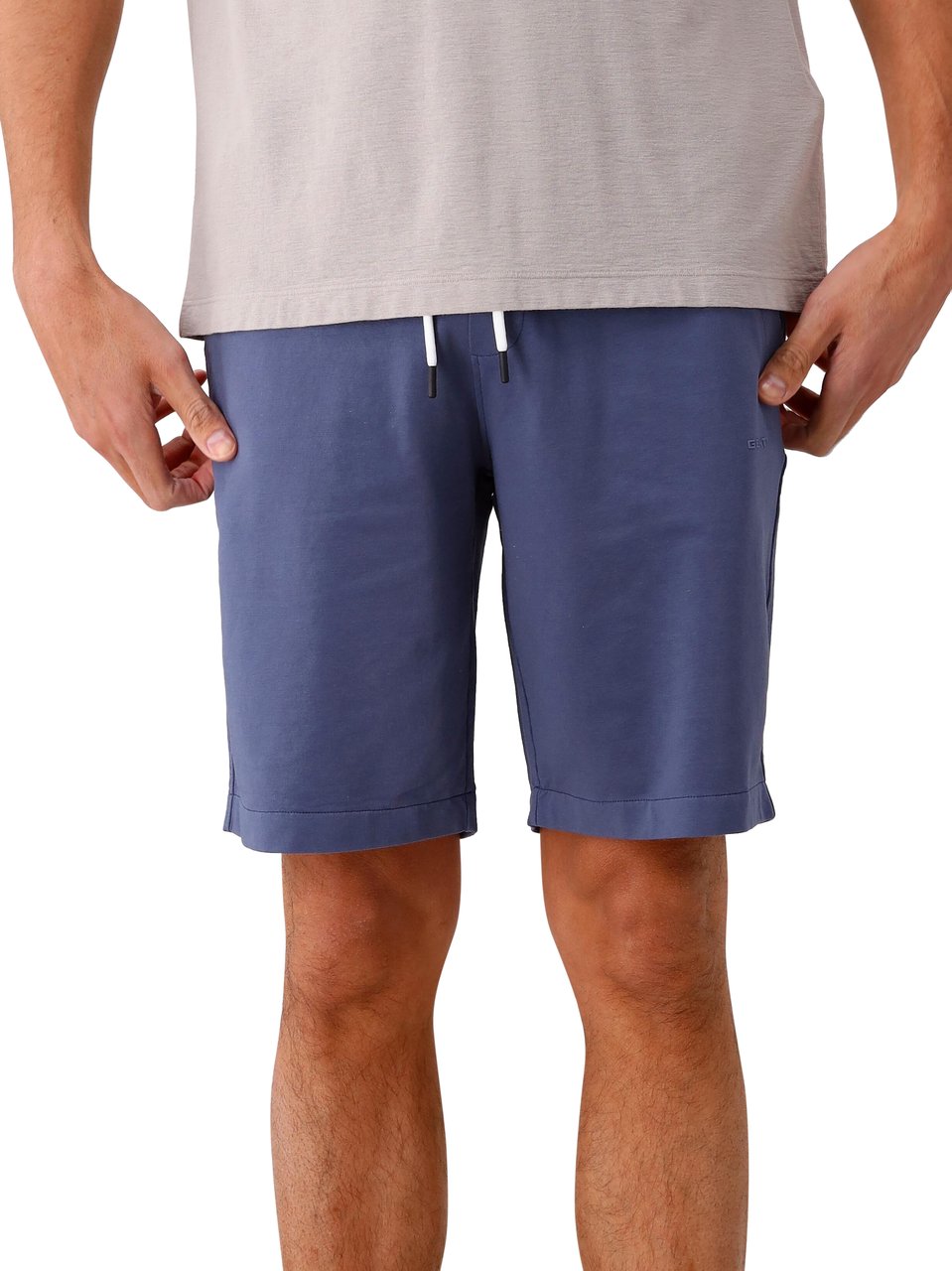 Genti Genti Kortebroek Blauw Jersey Shorts Blauw