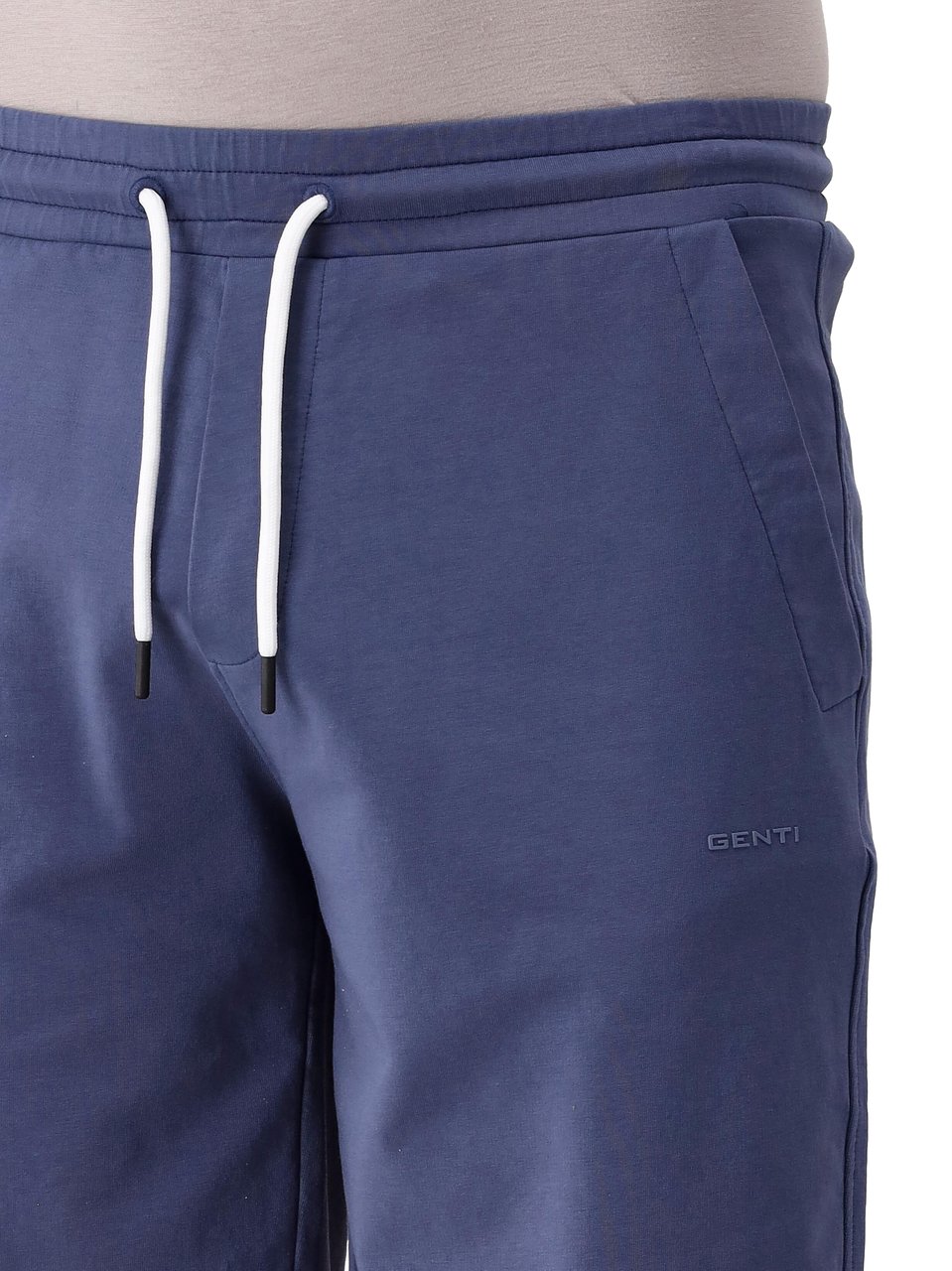 Genti Genti Kortebroek Blauw Jersey Shorts Blauw