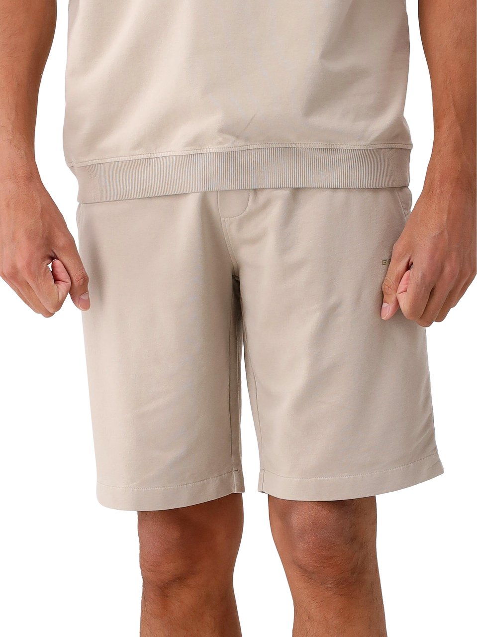 Genti Genti Kortebroek Beige Jersey Shorts Beige