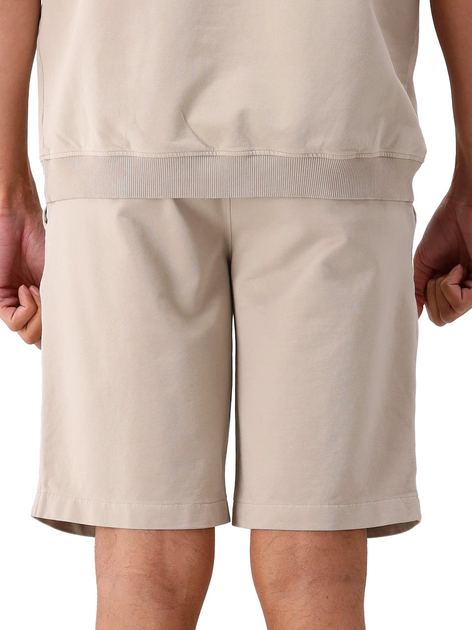 Genti Genti Kortebroek Beige Jersey Shorts Beige