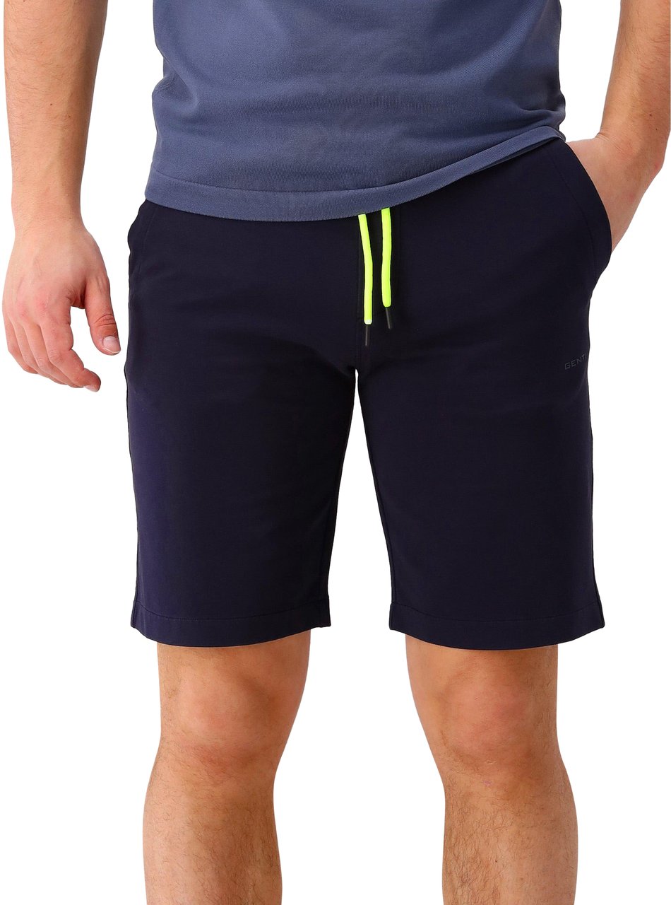 Genti Genti Kortebroek Blauw Jersey Shorts Blauw