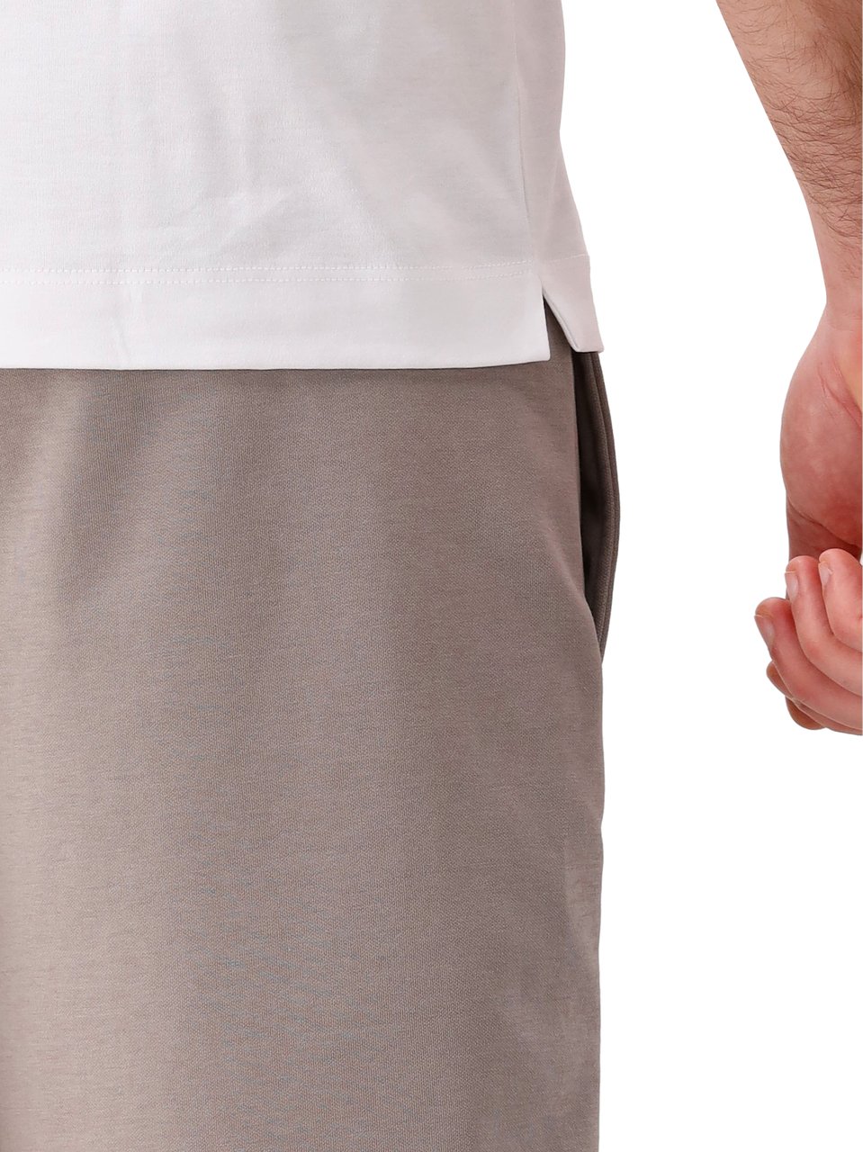 Genti Genti Korte Broek Bruin Short Ss Grijs